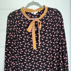 Boden Floral Bow Blouse